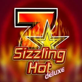 Sizzling Hot Deluxe slot logo by Novomatic at Vegashero Casino